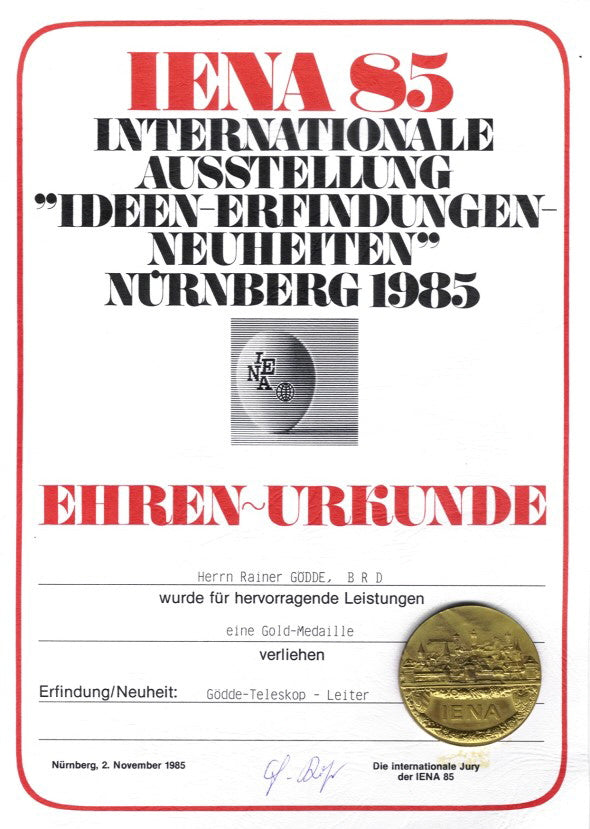 Gödde-Treppenleiter - Urkunde 1985