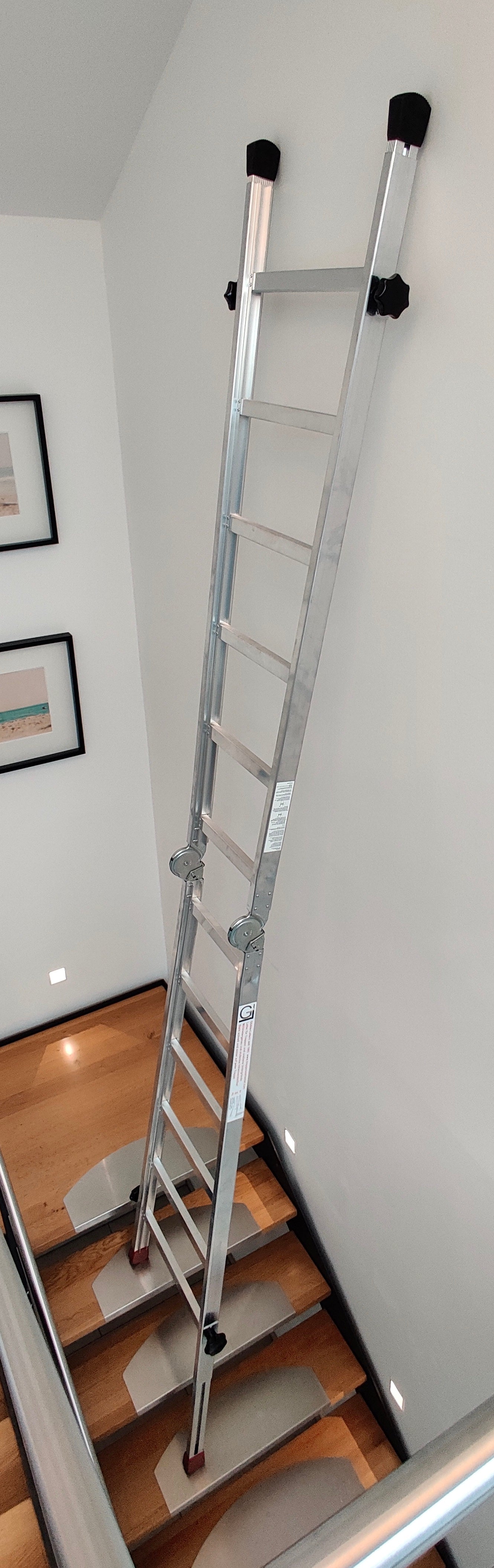 Gödde Treppenleiter 2 x 6 Stufen (Anlegeleiter, Stehleiter, Treppenleiter)