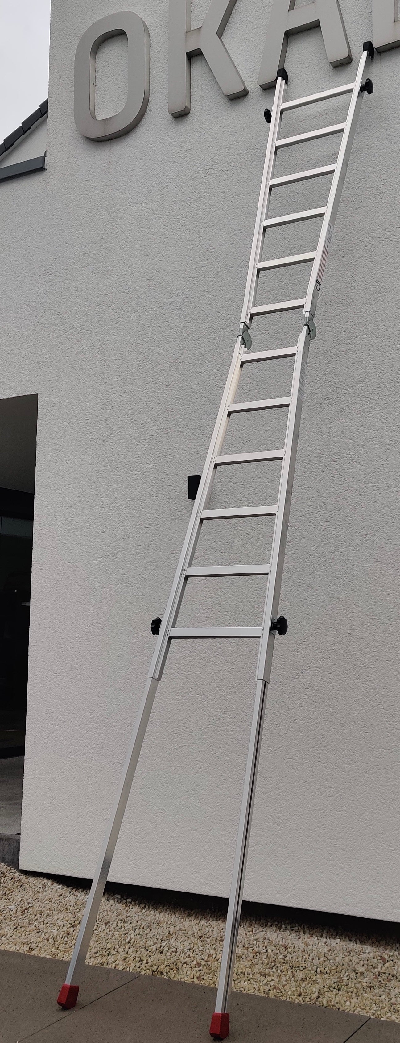 Gödde Treppenleiter 2 x 6 Stufen (Anlegeleiter, Stehleiter, Treppenleiter)