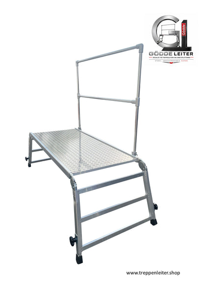 Arbeitsplattform / Montageplattform XL klappbar mit Geländer 1,72 x 0,75 m