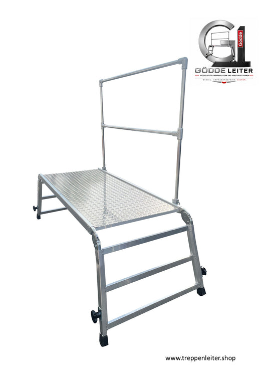 Arbeitsplattform / Montageplattform XL klappbar mit Geländer 1,72 x 0,75 m